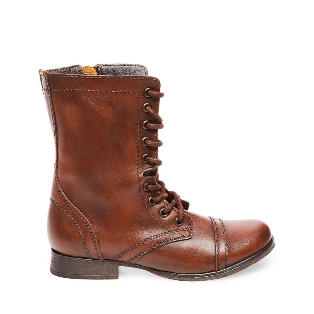Steve Madden Troopa Brown Leather Boots
